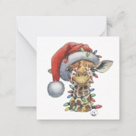 Tarjeta Pequeña Llanura de jirafa festiva