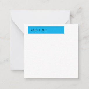 Tarjeta Pequeña Llanura elegante clásica azul cielo