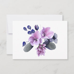 Tarjeta Pequeña Llanura floral de lavanda pastoral simple y elegan