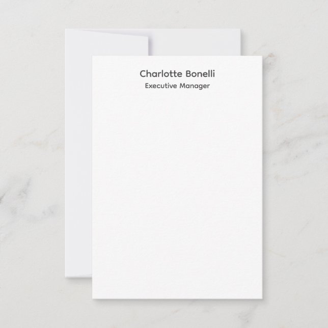 Tarjeta Pequeña Llanura Minimalista profesional moderna (Anverso)