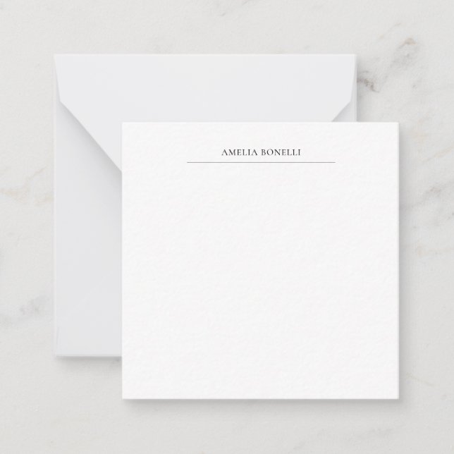 Tarjeta Pequeña Llanura profesional clásica Minimalista (Anverso)