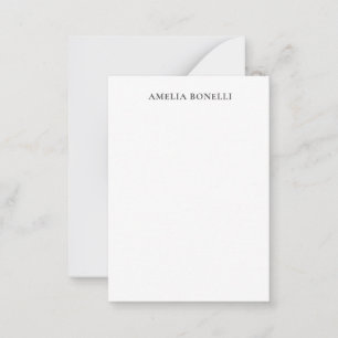 Tarjeta Pequeña Llanura profesional clásica Minimalista