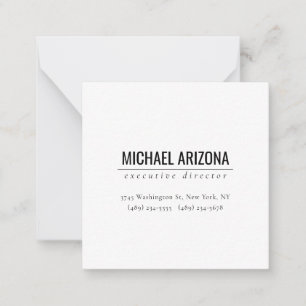 Tarjeta Pequeña Llanura simple Minimalista moderna