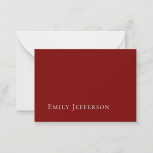 Tarjeta Pequeña Llena de Elegancia Profesional Moderna Rojo Intens