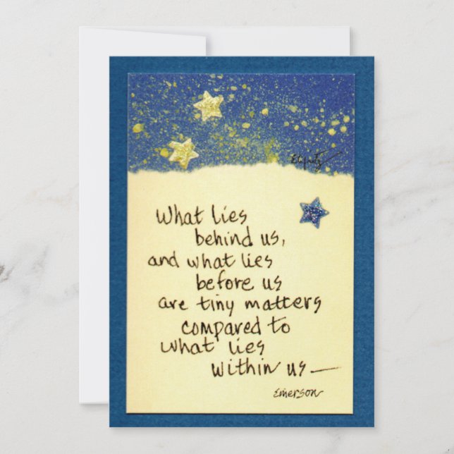 Tarjeta Pequeña Lo que hay detrás de nosotros... decir dibujo de c (Anverso)