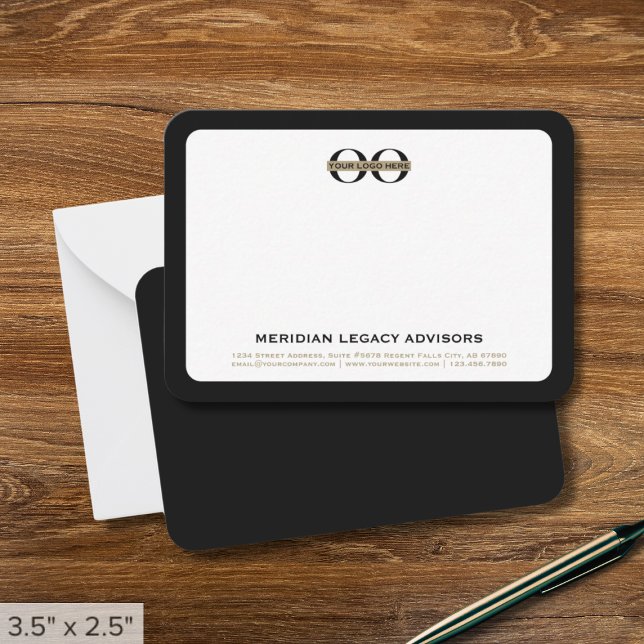 Tarjeta Pequeña Logo de Black and Gold Business (Subido por el creador)