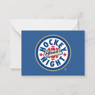 Tarjeta Pequeña Logo de la Noche de Hockey en Canadá