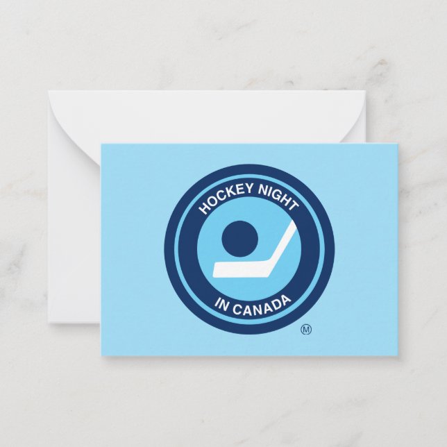 Tarjeta Pequeña Logo de la noche de hockey en retro de Canadá (Anverso)