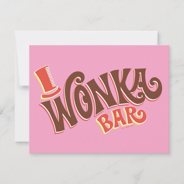 Tarjeta Pequeña Logo de Wonka Bar (Anverso)
