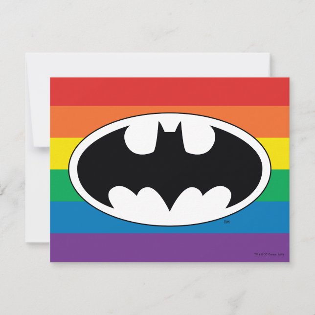 Tarjeta Pequeña Logo del arco iris de Batman (Anverso)