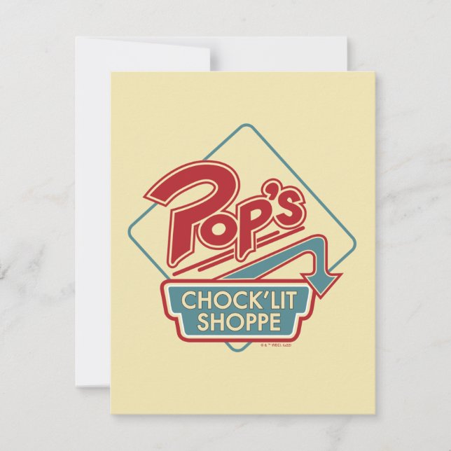 Tarjeta Pequeña Logo rojo de la tienda "chock'Lit" del Pop (Anverso)
