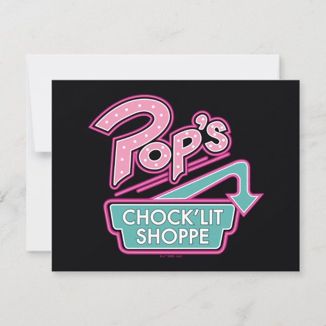 Tarjeta Pequeña Logo rosa de la tienda "chock'Lit" del Pop (Anverso)