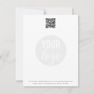 Tarjeta Pequeña Logotipo comercial de código QR minimalista
