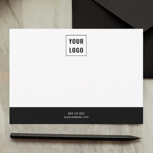Tarjeta Pequeña Logotipo comercial Elegante Blanco negro minimalis