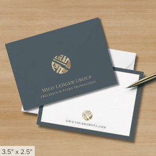 Tarjeta Pequeña Logotipo comercial moderno de doble cara