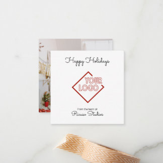 Tarjeta Pequeña Logotipo de Happy Holidays Business Corporation
