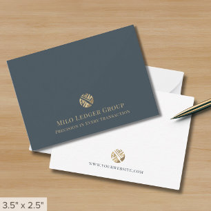 Tarjeta Pequeña Logotipo de lujo Minimalista simple