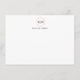 Tarjeta Pequeña Logotipo de monograma de cosecha simple en notecar