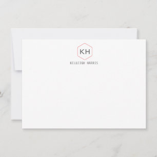 Tarjeta Pequeña Logotipo de monograma de cosecha simple en notecar