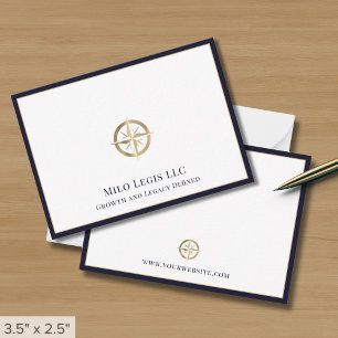 Tarjeta Pequeña Logotipo de oro profesional simple y elegante