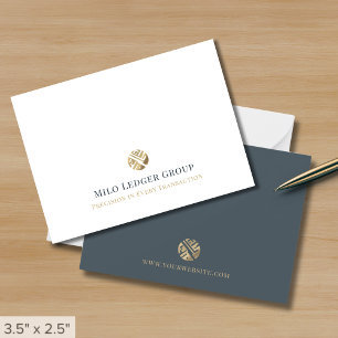 Tarjeta Pequeña Logotipo de oro sencillo y elegante
