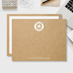 Tarjeta Pequeña Logotipo de Personalizado de estilo Kraft simple m