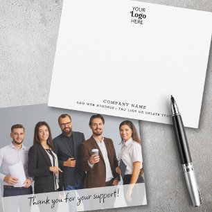 Tarjeta Pequeña Logotipo de personalizado Empresa Gracias Nombre d