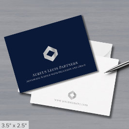 Tarjeta Pequeña Logotipo elegante de plata de lujo