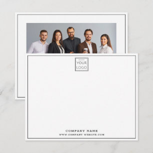 Tarjeta Pequeña Logotipo empresarial personalizado Foto de equipo 