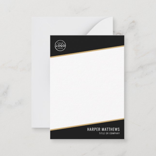 Tarjeta Pequeña Logotipo Empresarial Profesional (Anverso)