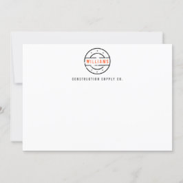 Tarjeta Pequeña Logotipo estampado ruso Notecard plano personaliza