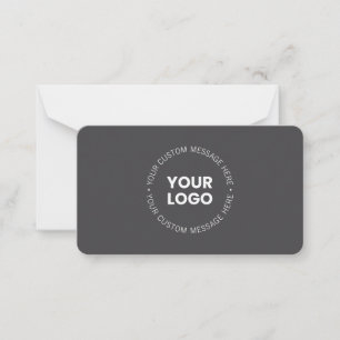 Tarjeta Pequeña Logotipo minimalista moderno de la empresa/cualqui