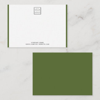 Tarjeta Pequeña Logotipo moderno de empresa nombre borde de olivo 