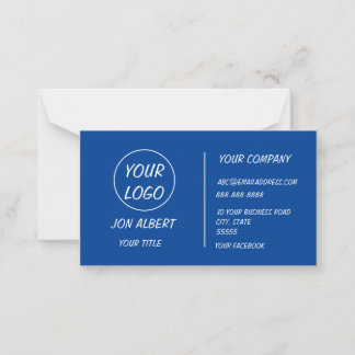 Tarjeta Pequeña Logotipo personalizado Blanco Moderno O Profesiona