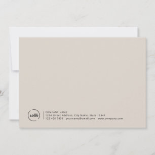 Tarjeta Pequeña Logotipo profesional de negocios moderno Beige