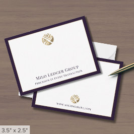 Tarjeta Pequeña Logotipo profesional de oro moderno