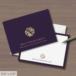 Tarjeta Pequeña Logotipo profesional de oro moderno