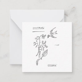 Tarjeta Pequeña L'oiseau et le bouquet, por Apollinaire