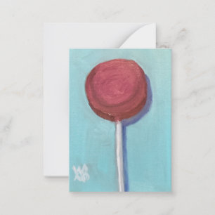 Tarjeta Pequeña Lollipop rojo
