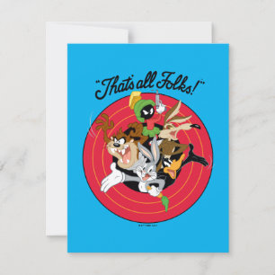 Tarjeta Pequeña LOONEY TUNES™ "¡ESO ES TODO, AMIGOS!™" Grupo en el