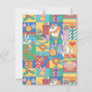 Tarjeta Pequeña LOONEY TUNES™ Patrón Navideño Felices Fiestas