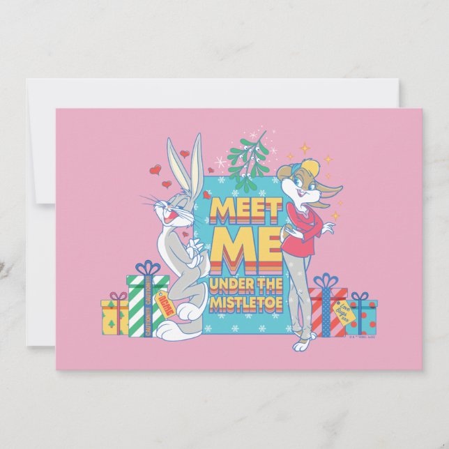 Tarjeta Pequeña LOONEY TUNES™ | Reúnete conmigo bajo el mistletoe (Anverso)