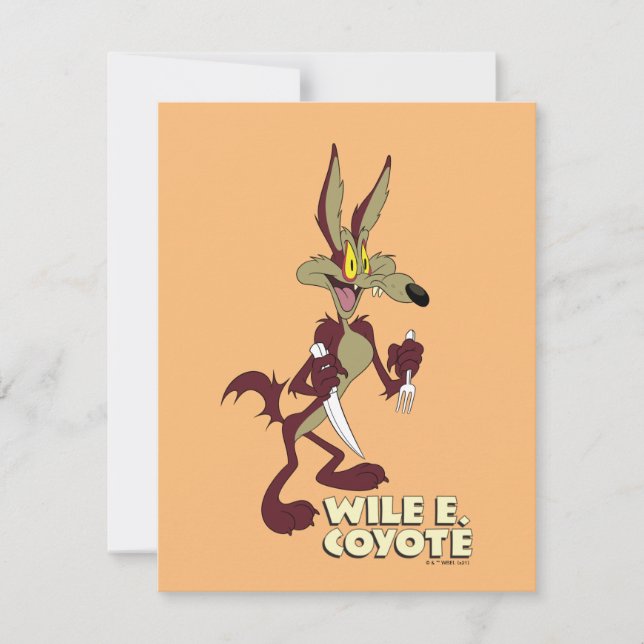 Tarjeta Pequeña LOONEY TUNES™ Risas Retro | WILE E. COYOTE™ (Anverso)