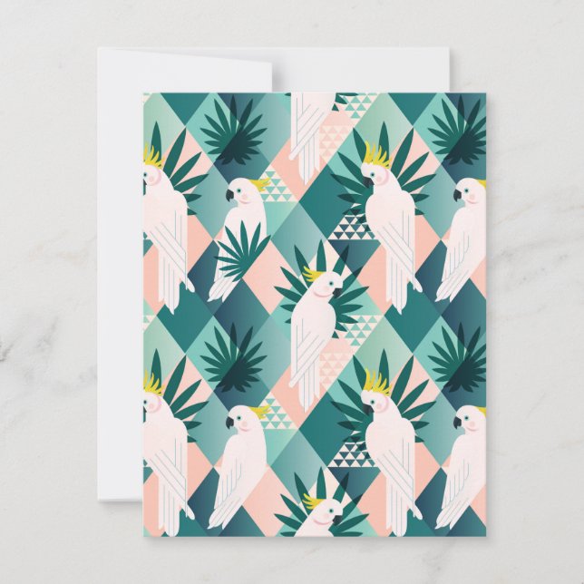 Tarjeta Pequeña Loro en la Palm 1 (Anverso)