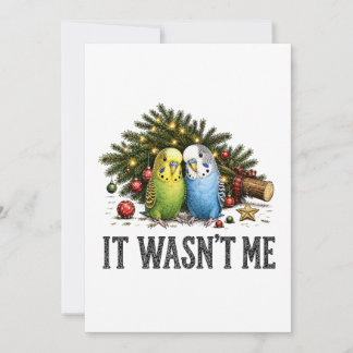 Tarjeta Pequeña Loros Divertidos Navidad No Fui Yo