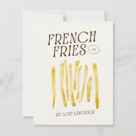 Tarjeta Pequeña Los amantes de las Fries franceses son divertidos