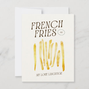 Tarjeta Pequeña Los amantes de las Fries franceses son divertidos