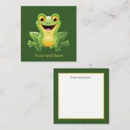 Tarjeta Pequeña los amantes de las ranas lindas añaden sentimiento