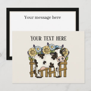 Tarjeta Pequeña Los amantes de las vacas íntimas añaden mensaje