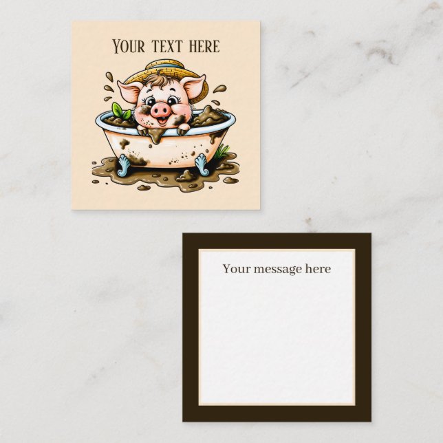 Tarjeta Pequeña Los amantes de los cerdos de países concretos añad (Anverso / Reverso)